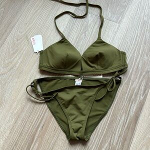 NWT Eres olive green bikini